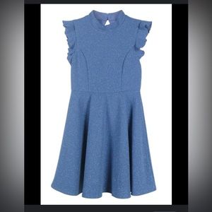 NWT Zunie Kids' Ruffle Glitter Skater
Dress In Blue - size 16